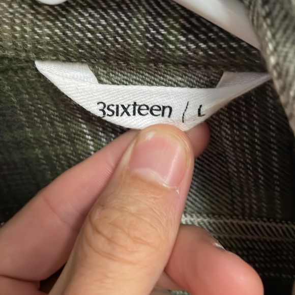 3sixteen flannel shirt size large - Picture 3 of 7